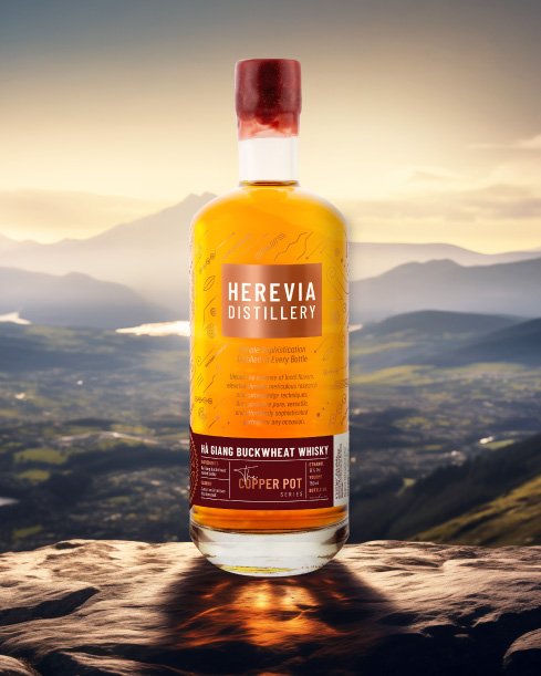 Herevia Distillery gin and vodka label redesign