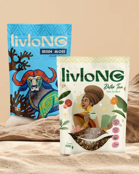 LivloNG herbal tea packaging design